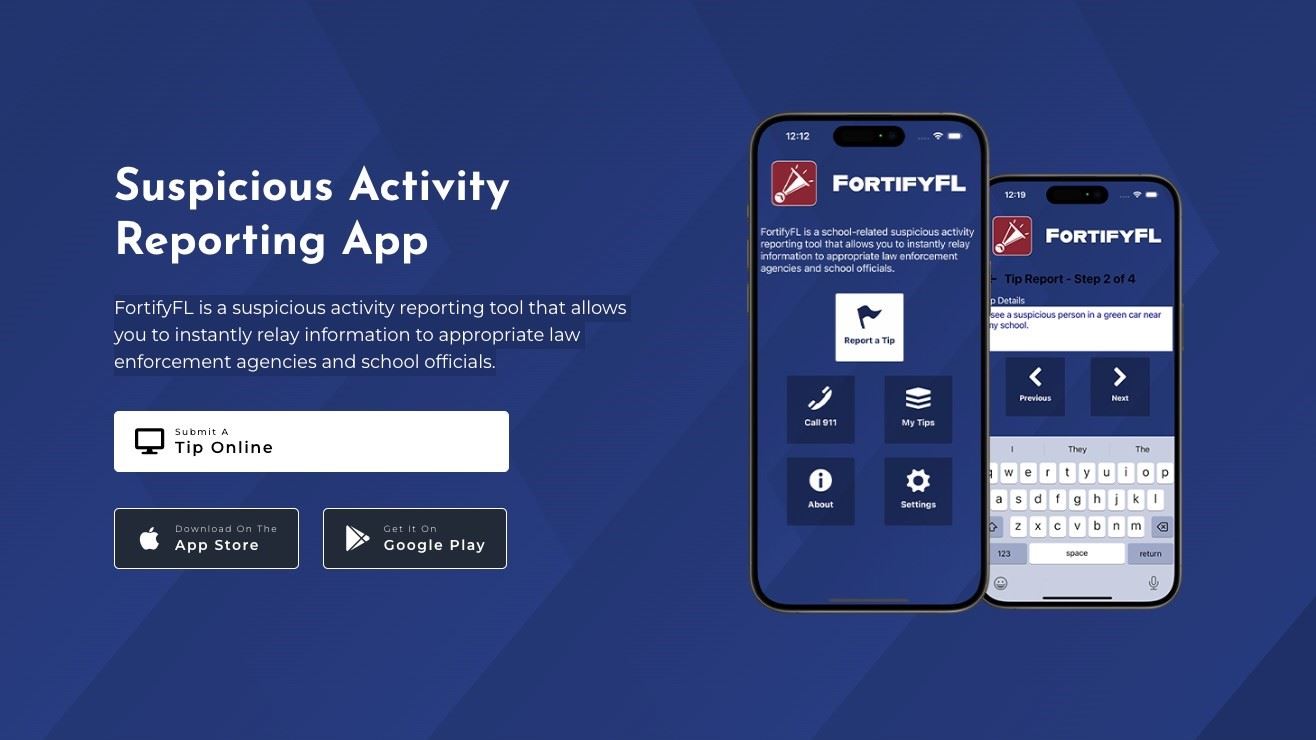  ForityFL Advertisement with information on registering for the app